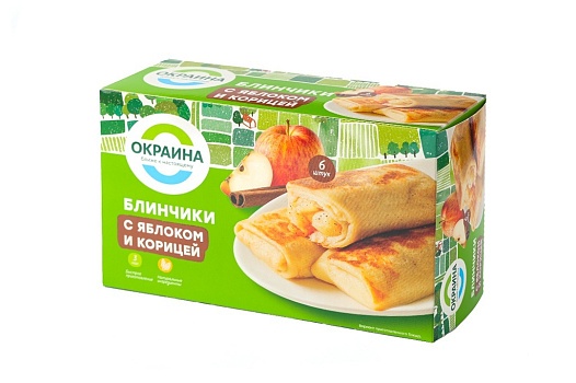 Блинчики с яблоком и корицей замороженные 450г от магазина Окраина