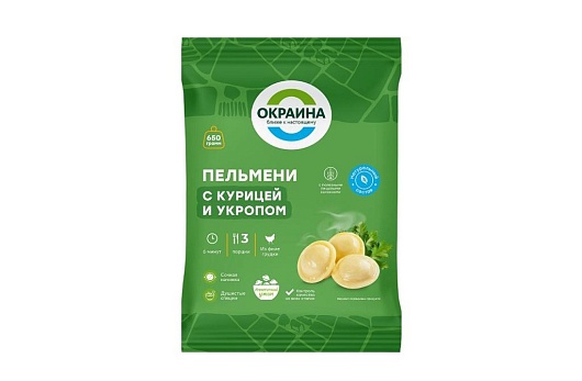 Пельмени с курицей и укропом 650г от магазина Окраина