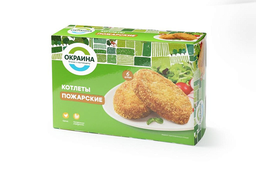 Котлеты Пожарские замороженные 450г от магазина Окраина