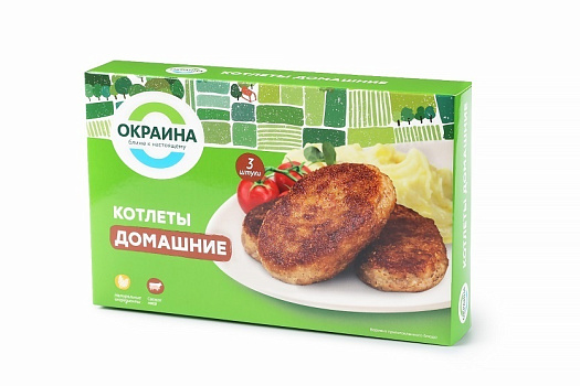 Котлеты Домашние замороженные 225г от магазина Окраина