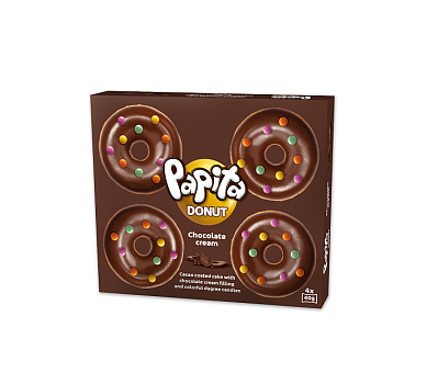 Кекс PAPITA DONUT с какао глазурью, шоколадной начинкой и цветным драже 160г от магазина Окраина