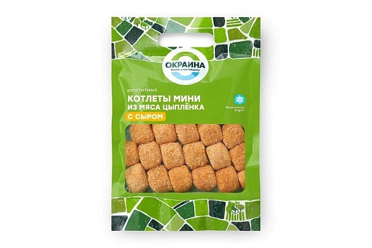 Котлеты мини из мяса цыплёнка с сыром 400г от магазина Окраина