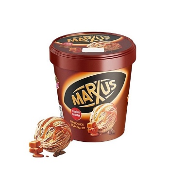 Мороженое MARXUS сливочное с соленой карамелью и глазурью 300г ведро от магазина Окраина