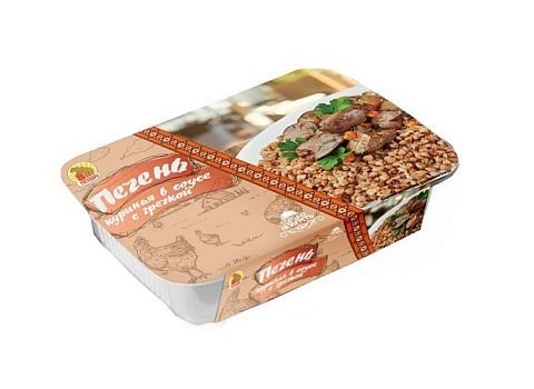 Печень куриная в соусе с гречкой Государь 300г зам от магазина Окраина