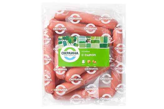 Сосиски с сыром в оболочке полиамид ~1,3кг от магазина Окраина