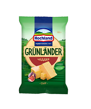 Сыр Грюнландер Чеддер 180г от магазина Окраина