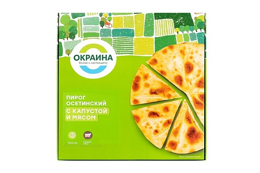 Пирог осетинский с капустой и мясом 500г замороженный от магазина Окраина