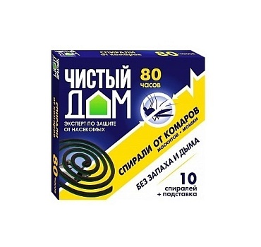 Спирали от комаров Чистый дом бездымные без запаха 10 шт от магазина Окраина