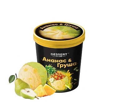 Мороженое Dessert Club ананас с грушей 270г ведро от магазина Окраина