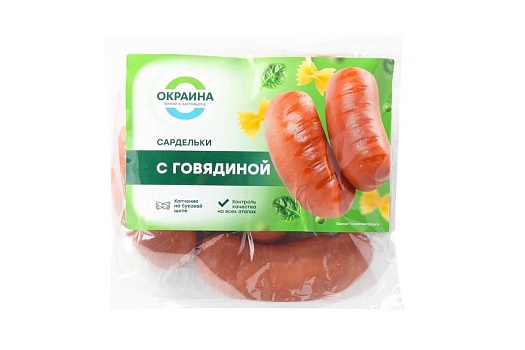 Сардельки с говядиной ~650г от магазина Окраина