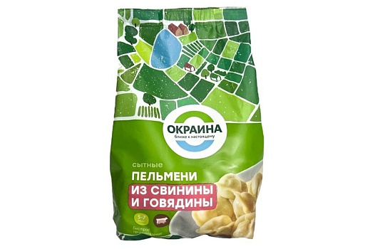 Пельмени из свинины и говядины 500г от магазина Окраина