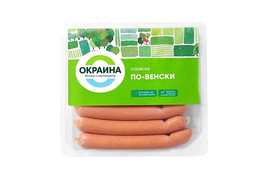 Сосиски по-Венски 380г от магазина Окраина