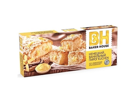 Пирог Baker House Kuсhen Немецкий ванильный 350г от магазина Окраина
