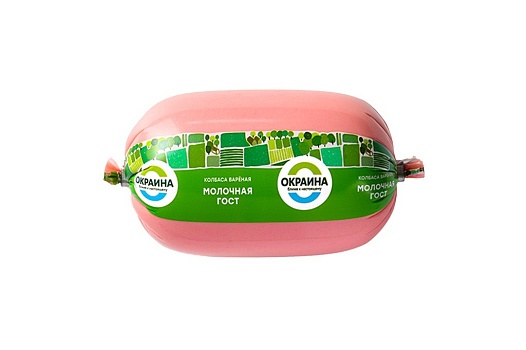 Молочная ГОСТ колбаса вареная в оболочке полиамид ~650г от магазина Окраина