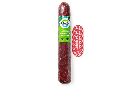 Салями Богатырская Окраина колбаса сырокопчёная полусухая ~590г от магазина Окраина