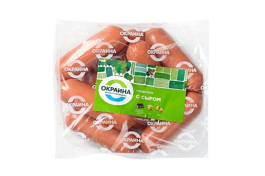 Сардельки с сыром  в оболочке амицел ~650г от магазина Окраина