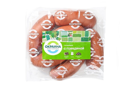 Сардельки с говядиной ~650г от магазина Окраина