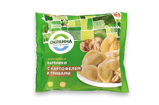 Вареники с картофелем и грибами 500г от магазина Окраина