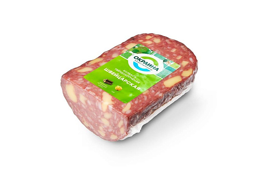 Швейцарская колбаса твердокопченая ~390г от магазина Окраина