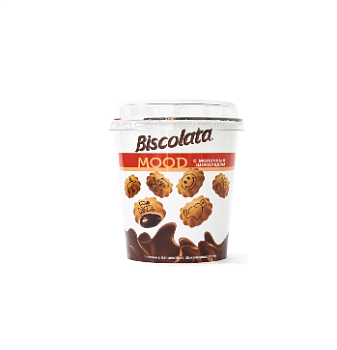Печенье Biscolata Mood с начинкой из шоколадного крема 115г стакан от магазина Окраина