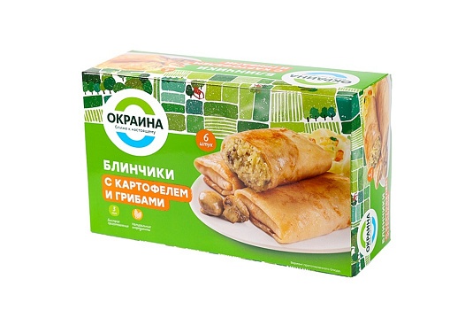 Блинчики с картофелем и грибами 450г от магазина Окраина
