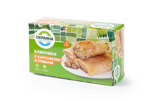 Блинчики с картофелем и грибами 450г от магазина Окраина