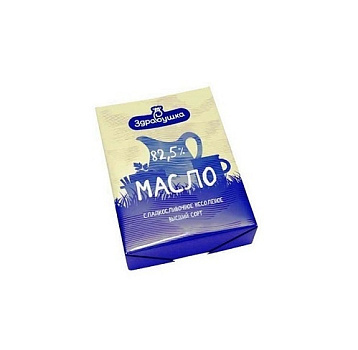 Масло Здравушка сладкосливочное несоленое 82,5% 180г от магазина Окраина