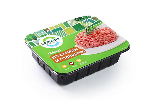 Фарш из курицы и говядины замороженный 450г от магазина Окраина