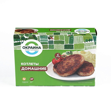 Котлеты Домашние замороженные 450г от магазина Окраина