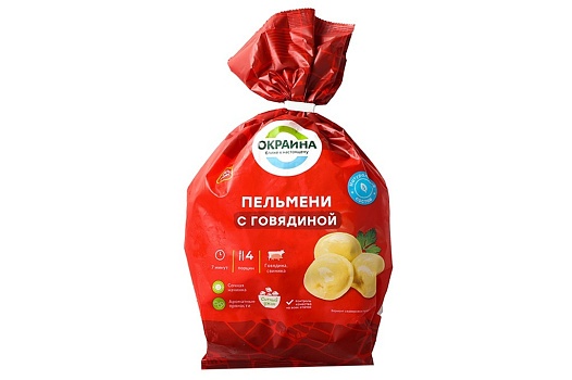 Пельмени с говядиной 800г от магазина Окраина
