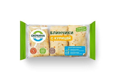 Блинчики с курицей замороженные 225г от магазина Окраина