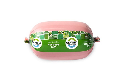 Молочная ГОСТ колбаса вареная в оболочке полиамид ~650г от магазина Окраина