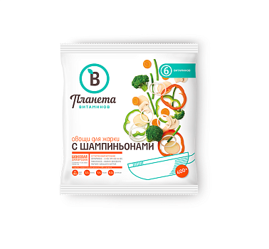 Овощи для жарки с шампиньонами Планета Витаминов 400г от магазина Окраина