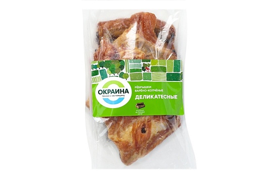 Ребрышки Деликатесные варёно-копченые ~500г от магазина Окраина