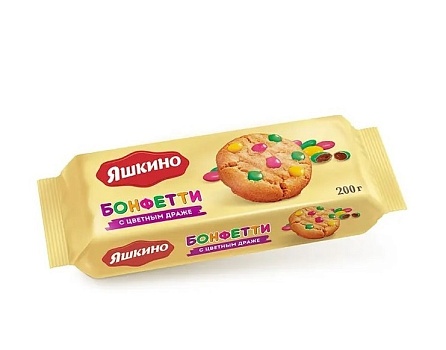 Печенье Бонфетти Яшкино с цветным драже 200г от магазина Окраина