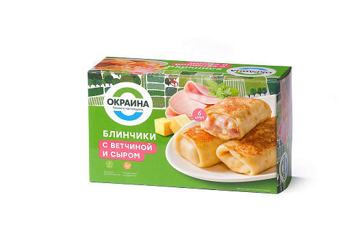 Блинчики с ветчиной и сыром замороженные 450г от магазина Окраина