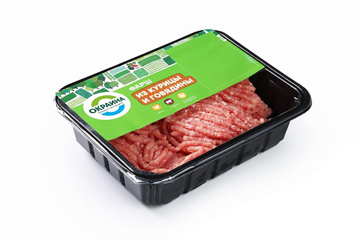 Фарш из курицы и говядины охлажденный 450г от магазина Окраина